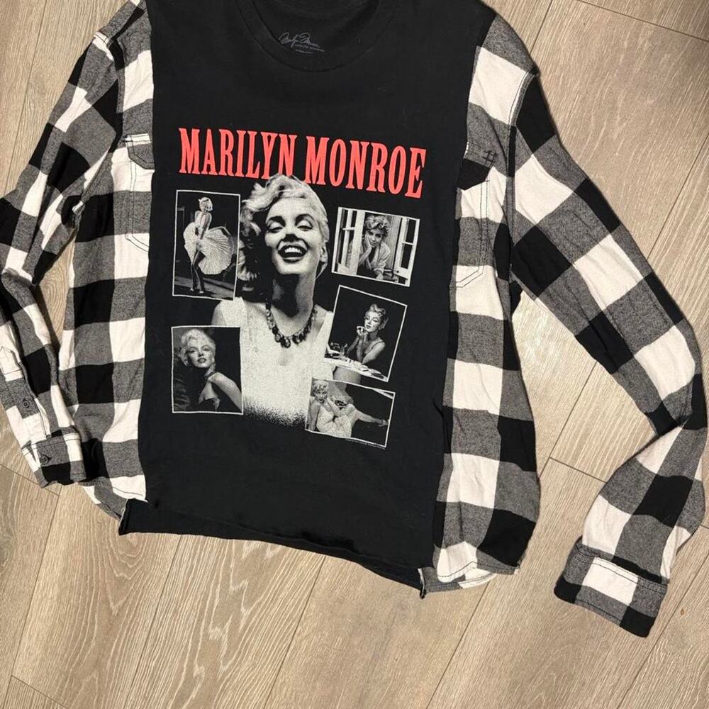 Ooak handmade reworked marilyn monroe flannel